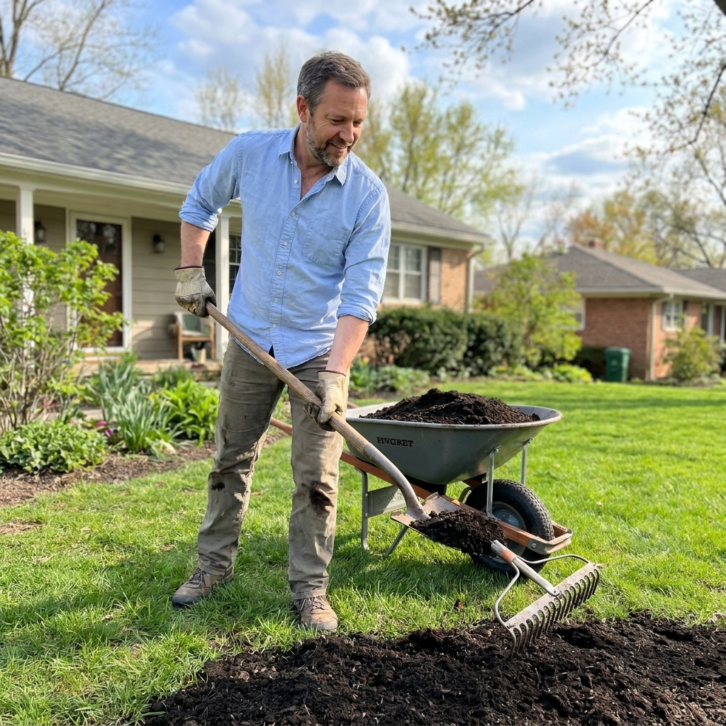 Topdressing Your Lawn with Compost